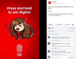How To Create A Press & Hold Facebook Post Air Asia