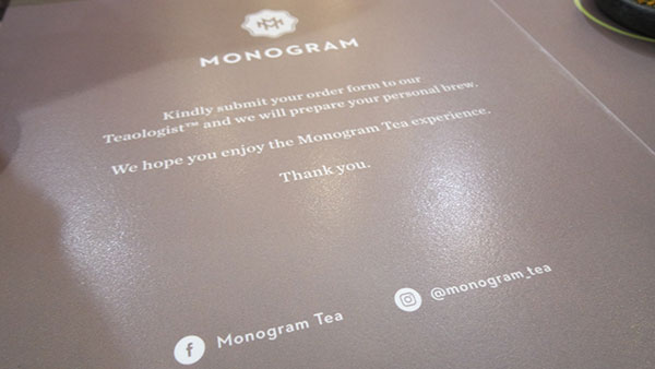 Monogram Tea Bar Order Instructions