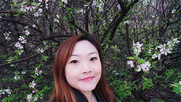 Cherry Blossoms at Yeouido Park Caren Selfie
