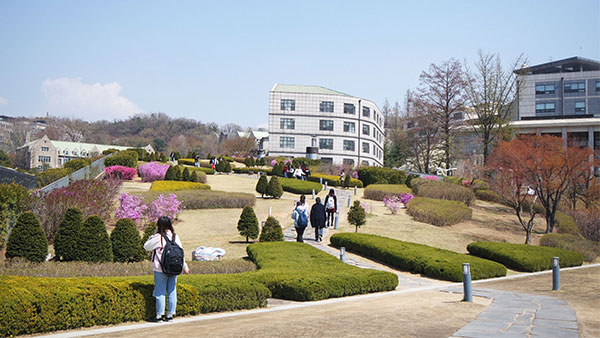 Ewha Woman's University with Spring Greenery